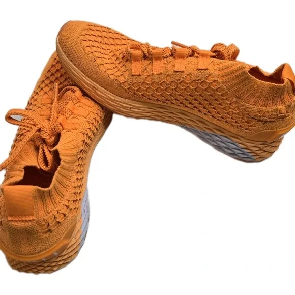NOBULL Allday Knit Neon Orange Running Sneakers Workout Gym Mens 7.5 US Womens 9 - Picture 11 of 12